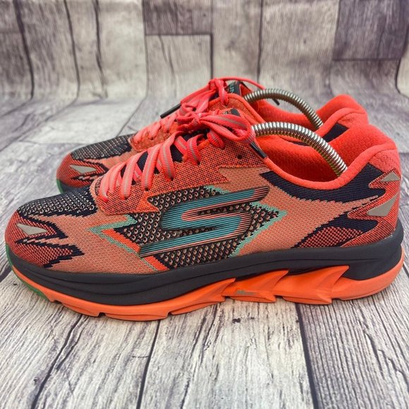 Skechers Go Run Ultra Road Women's Size 10 Orange Red Running Athletic Shoes - Picture 4 of 11